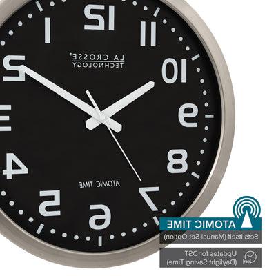 WT-3161BKX1 16" Atomic Wall Clock